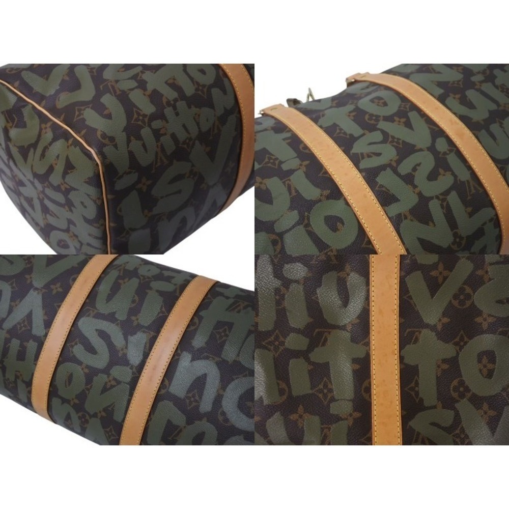 Louis Vuitton Keepall brown Khaki Green Monogram Graffiti - Picture 7 of 9